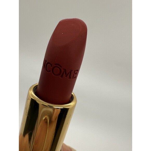 Black Beaded Lipstick Case W/Mirror & Lancome L'Absolu Rouge French Tea Lipstick - Picture 10 of 14